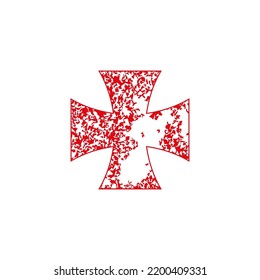 Templar symbol on white background