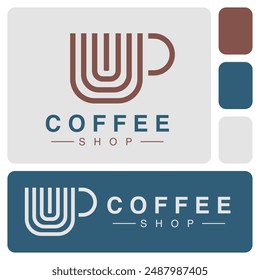 templat logo design elemen, logo coffee shop
