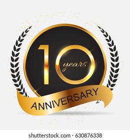 Template 10 Years Anniversary Vector Illustration EPS10
