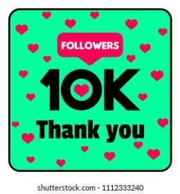template 10k followers thank you banner