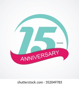 Template 15 Anniversary Vector Illustration EPS10