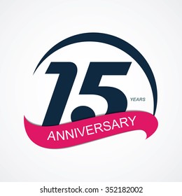 Template 15 Anniversary Vector Illustration EPS10 