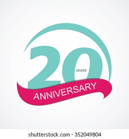 Template 20 Anniversary Vector Illustration EPS10