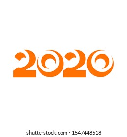 Template of the 2020 logo icon, vector element in 2020
