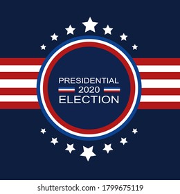 Template of 2020 Presidential Election. 2020 United States of America Presidential Election. Vector illustration 