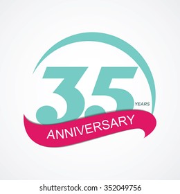 Template 35 Anniversary Vector Illustration EPS10