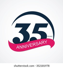 Template 35 Anniversary Vector Illustration EPS10