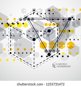 Template 3D yellow design layout for brochure , flyer , poster, advertising, cover, vector abstract modern background.