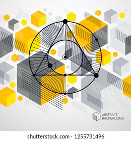 Template 3D yellow design layout for brochure , flyer , poster, advertising, cover, vector abstract modern background.