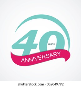 Template  40 Anniversary Vector Illustration EPS10