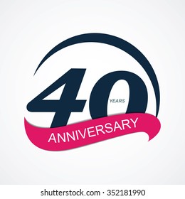 Template 40 Anniversary Vector Illustration EPS10