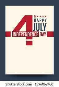Template 4th of July Independence day vector illustration 