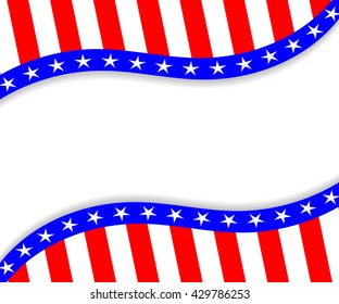 Template for 4th of July. USA Independence Day vector illustration. Fourth of July decoration.