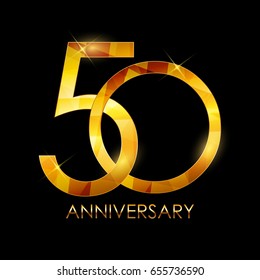 Template 50 Years Anniversary Congratulations Vector Illustration EPS10
