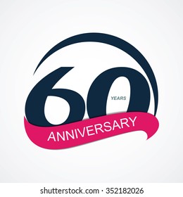 Template 60 Anniversary Vector Illustration EPS10