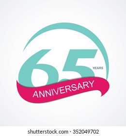 Template 65 Anniversary Vector Illustration EPS10