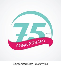 Template 75 Anniversary Vector Illustration EPS10
