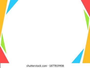 template a4 with border frame colorful, mock-up a4 for poster banner background, white copy space, blank certificate template size a4 for background