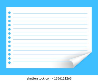 Vorlage a4 Papiertüte nach oben, Papierlinie mit Eckpfeiler, leere weiße Papiere a4-Landschaftslayout, leeres Rechteckpapier für Hintergrund, Vektorgrafik