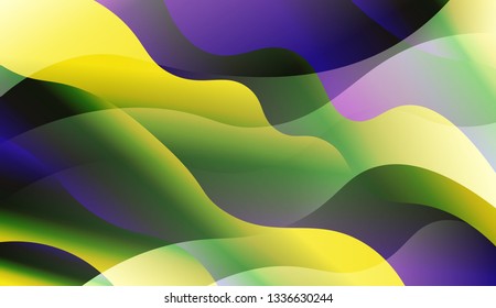 Template Abstract Background With Curves Lines. For Your Design Wallpaper, Presentation, Banner, Flyer, Cover Page, Landing Page. Vector Illustration with Color Gradient