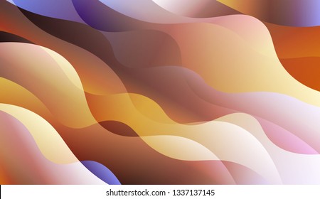 Template Abstract Background With Curves Lines. For Your Design Wallpaper, Presentation, Banner, Flyer, Cover Page, Landing Page. Vector Illustration with Color Gradient