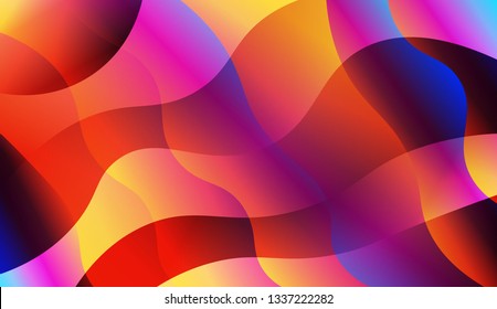 Template Abstract Background With Curves Lines. For Design, Presentation, Business. Vector Illustration