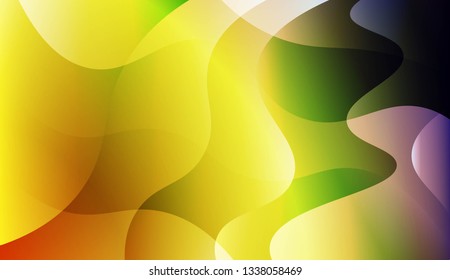 Template Abstract Background With Curves Lines. For Flyer, Brochure, Booklet And Websites Design Vector Illustration with Color Gradient