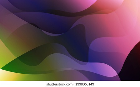 Template Abstract Background With Curves Lines. For Flyer, Brochure, Booklet And Websites Design Vector Illustration with Color Gradient