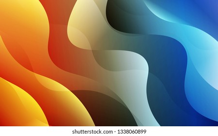 Template Abstract Background With Curves Lines. Design For Cover Page, Poster, Banner Of Websites. Vector Illustration.