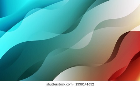 Template Abstract Background With Curves Lines. Design For Cover Page, Poster, Banner Of Websites. Vector Illustration.