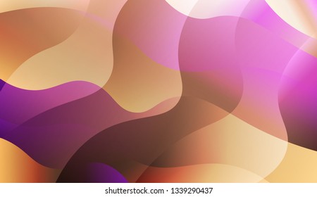 Template Abstract Background With Curves Lines. For Your Design Wallpaper, Presentation, Banner, Flyer, Cover Page, Landing Page. Vector Illustration with Color Gradient