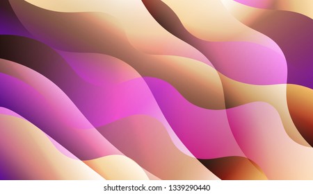 Template Abstract Background With Curves Lines. For Your Design Wallpaper, Presentation, Banner, Flyer, Cover Page, Landing Page. Vector Illustration with Color Gradient