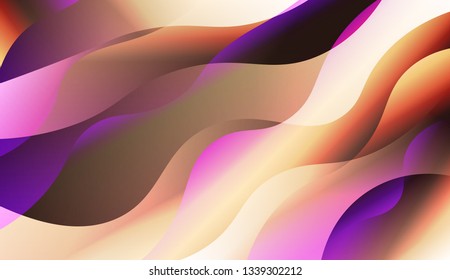 Template Abstract Background With Curves Lines. For Your Design Wallpaper, Presentation, Banner, Flyer, Cover Page, Landing Page. Vector Illustration with Color Gradient