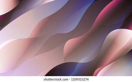 Template Abstract Background With Curves Lines. For Your Design Wallpaper, Presentation, Banner, Flyer, Cover Page, Landing Page. Vector Illustration with Color Gradient