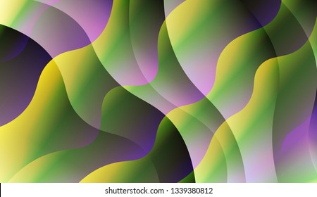 Template Abstract Background With Curves Lines. For Your Design Wallpaper, Presentation, Banner, Flyer, Cover Page, Landing Page. Vector Illustration with Color Gradient