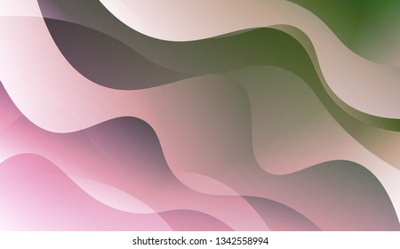Template Abstract Background With Curves Lines. For Flyer, Brochure, Booklet And Websites Design Vector Illustration with Color Gradient