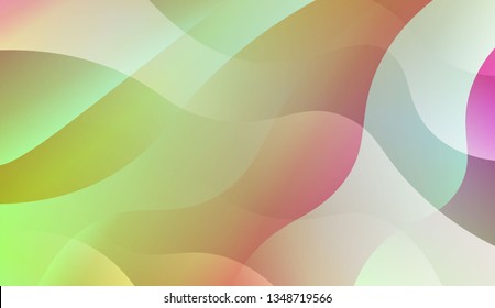 Template Abstract Background With Curves Lines. For Flyer, Brochure, Booklet And Websites Design Vector Illustration with Color Gradient