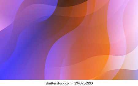 Template Abstract Background With Curves Lines. For Flyer, Brochure, Booklet And Websites Design Vector Illustration with Color Gradient