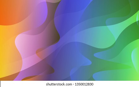 Template Abstract Background With Curves Lines. For Flyer, Brochure, Booklet And Websites Design Vector Illustration with Color Gradient