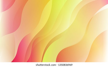 Template Abstract Background With Curves Lines. For Flyer, Brochure, Booklet And Websites Design Vector Illustration with Color Gradient