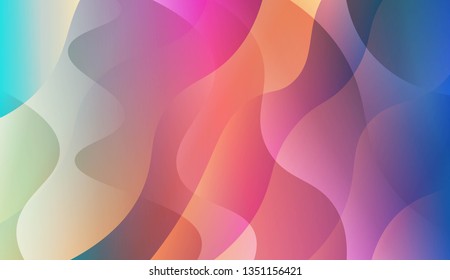 Template Abstract Background With Curves Lines. For Flyer, Brochure, Booklet And Websites Design Vector Illustration with Color Gradient