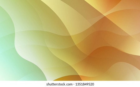 Template Abstract Background With Curves Lines. For Flyer, Brochure, Booklet And Websites Design Vector Illustration with Color Gradient