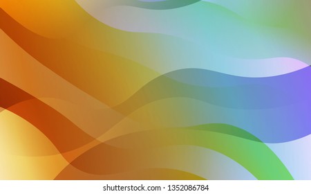 Template Abstract Background With Curves Lines. For Flyer, Brochure, Booklet And Websites Design Vector Illustration with Color Gradient