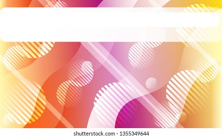Template Abstract Background With Curves Lines. For Cover Page, Landing Page, Banner. Vector Illustration with Color Gradient