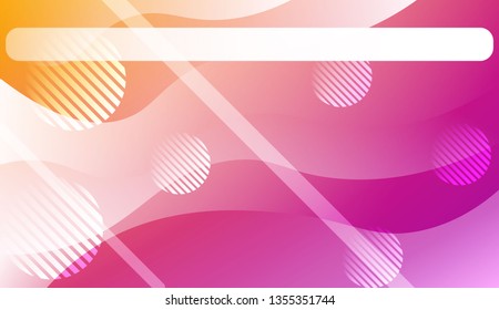 Template Abstract Background With Curves Lines. For Cover Page, Landing Page, Banner. Vector Illustration with Color Gradient