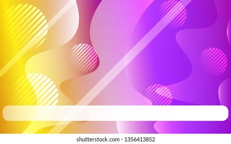 Template Abstract Background With Curves Lines. For Cover Page, Landing Page, Banner. Vector Illustration with Color Gradient