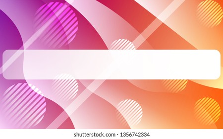 Template Abstract Background With Curves Lines. For Cover Page, Landing Page, Banner. Vector Illustration with Color Gradient