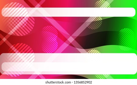 Template Abstract Background With Curves Lines. For Cover Page, Landing Page, Banner. Vector Illustration with Color Gradient