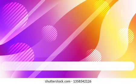 Template Abstract Background With Curves Lines. For Cover Page, Landing Page, Banner. Vector Illustration with Color Gradient
