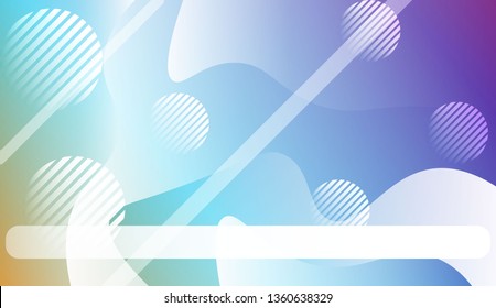 Template Abstract Background With Curves Lines. For Cover Page, Landing Page, Banner. Vector Illustration with Color Gradient